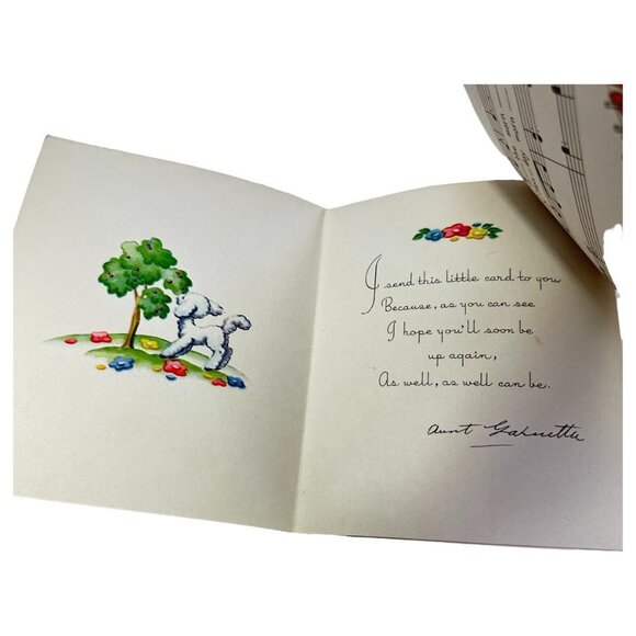 Vintage Get Well Storybook Greeting Cards Mulberry Red Riding Hansel 1940s - Picture 6 of 10